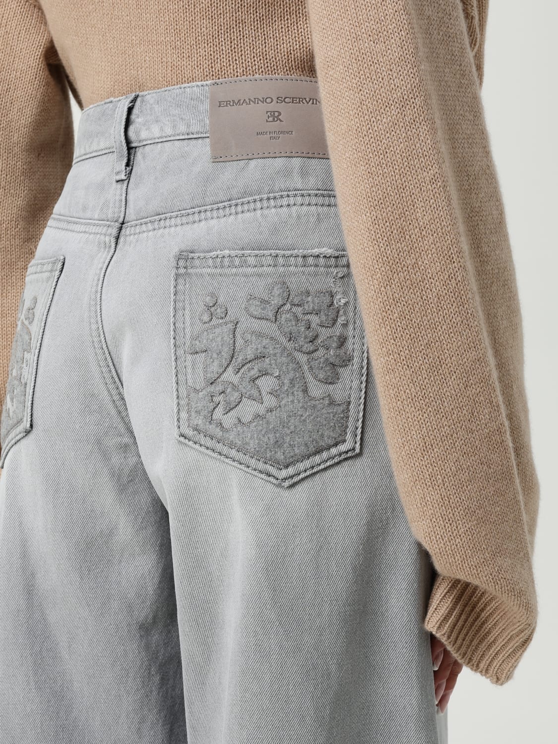 ERMANNO SCERVINO JEANS: Jeans woman Ermanno Scervino, Grey - Img 4