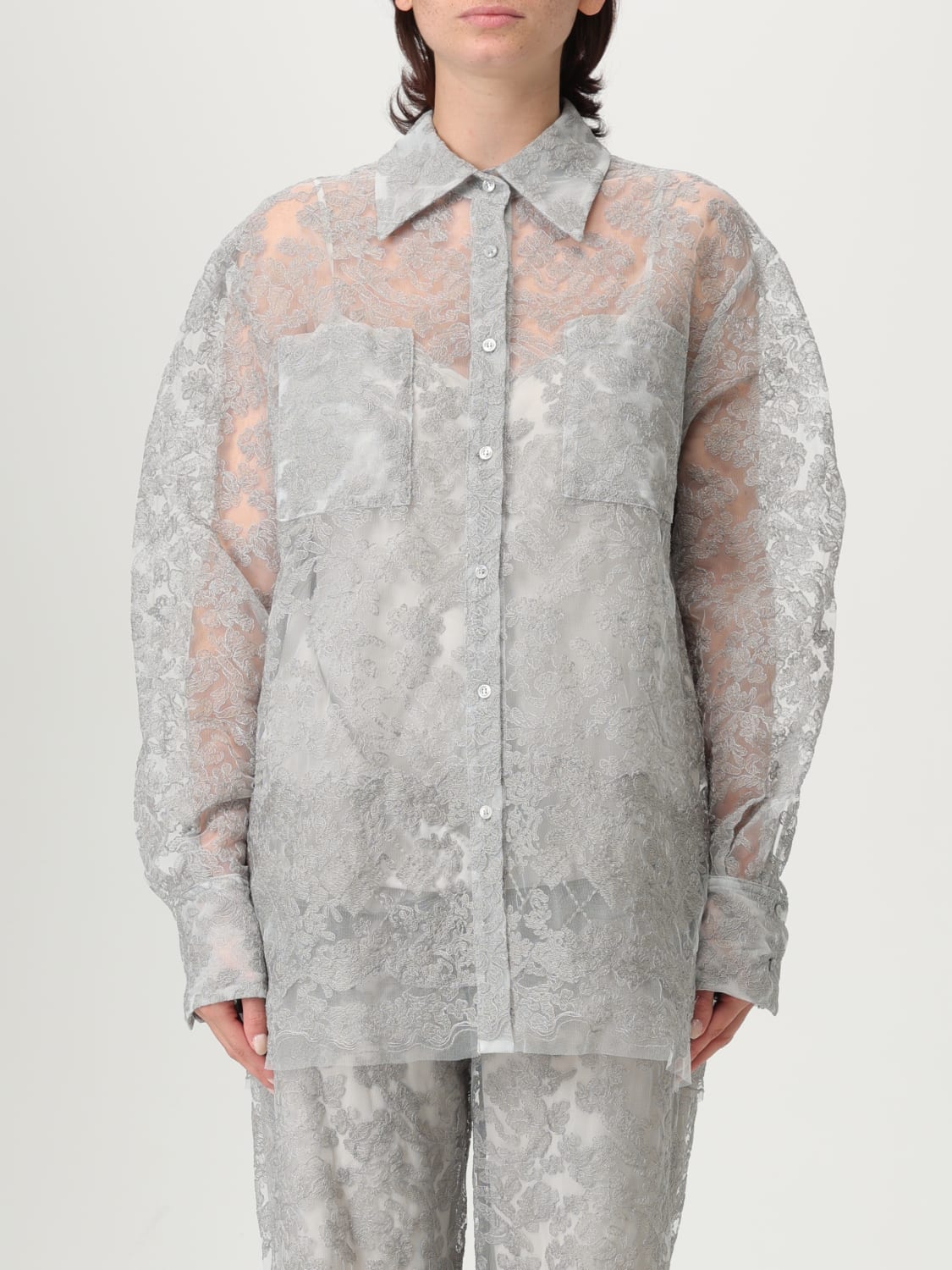 ERMANNO SCERVINO SHIRT: Shirt woman Ermanno Scervino, Pearl - Img 1