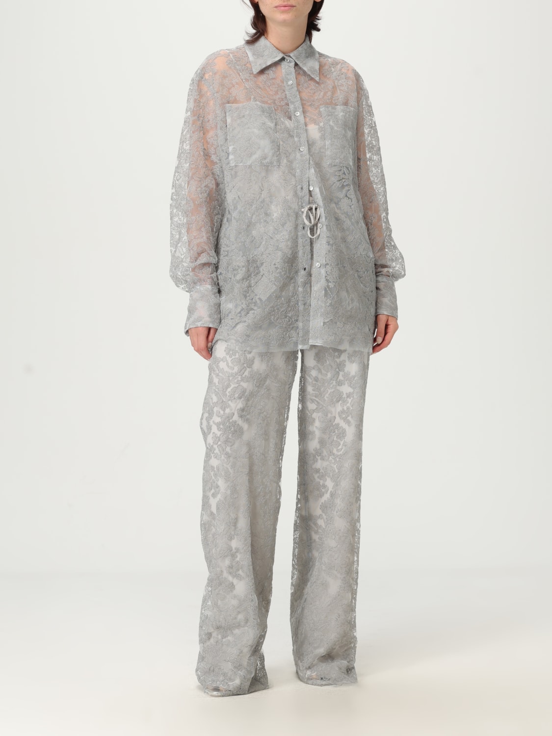 ERMANNO SCERVINO SHIRT: Shirt woman Ermanno Scervino, Pearl - Img 2