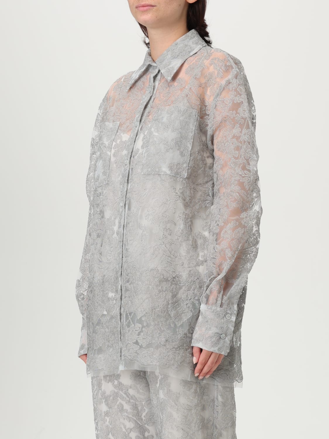 ERMANNO SCERVINO SHIRT: Shirt woman Ermanno Scervino, Pearl - Img 4