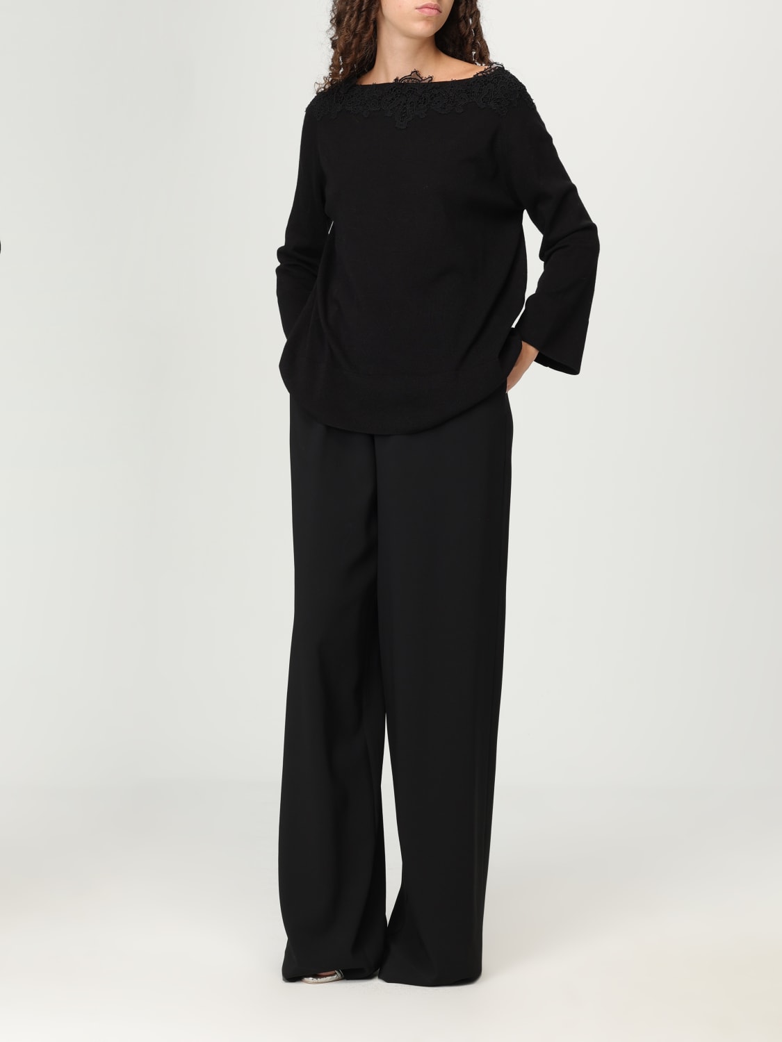 ERMANNO SCERVINO パンツ: パンツ レディース Ermanno Scervino, ブラック - Img 2