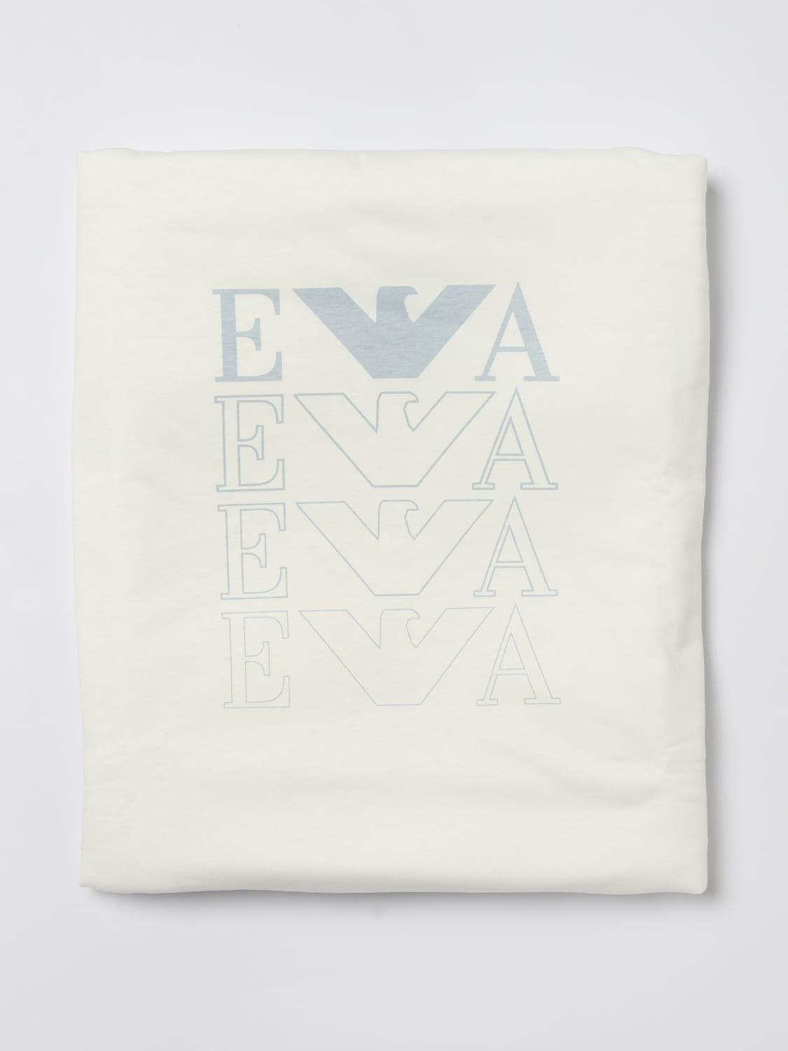 EMPORIO ARMANI BLANKET: Bedcovers and blankets lifestyle Emporio Armani, Gnawed Blue - Img 1