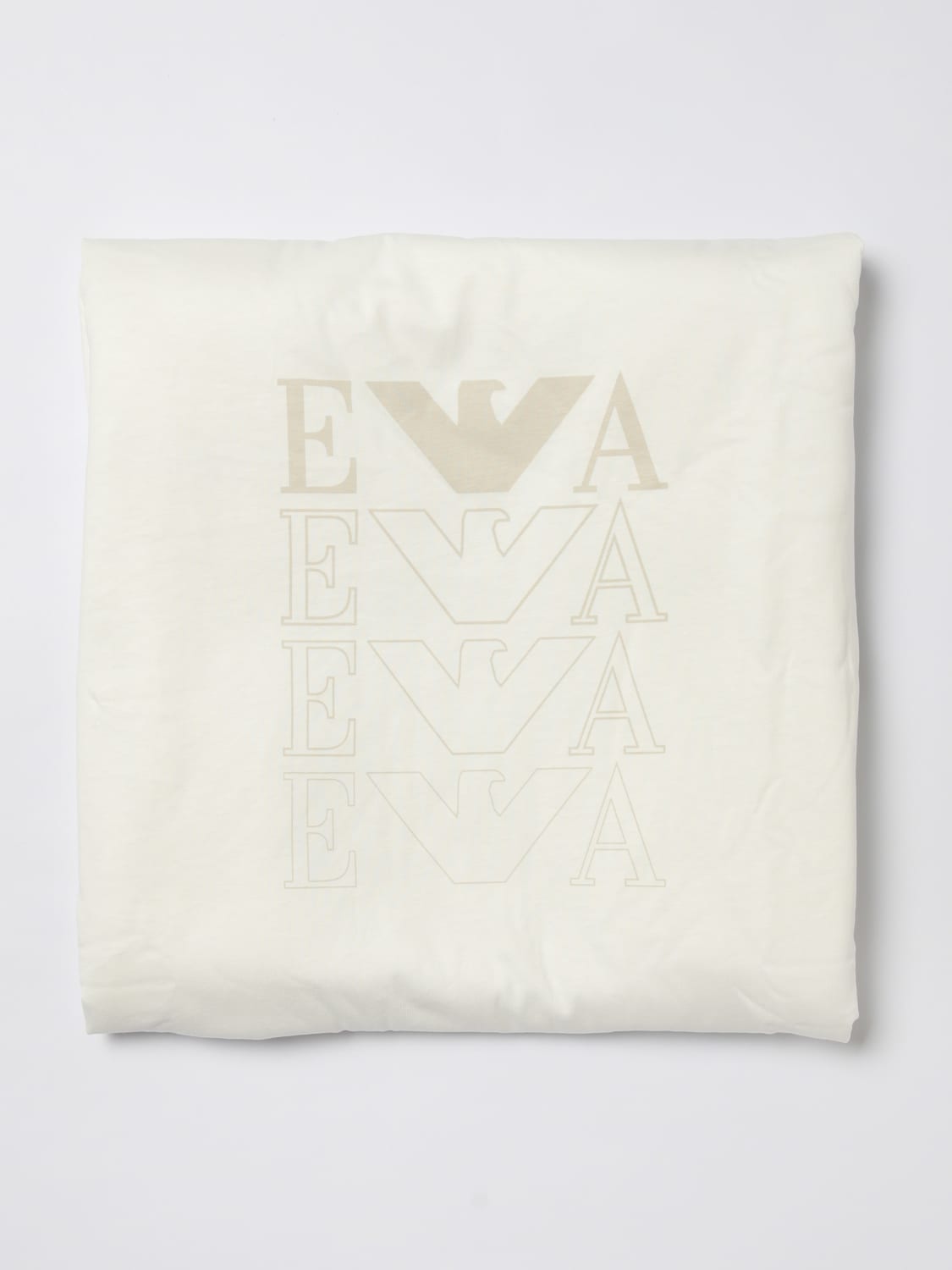 EMPORIO ARMANI BLANKET: Bedcovers and blankets lifestyle Emporio Armani, Beige - Img 1