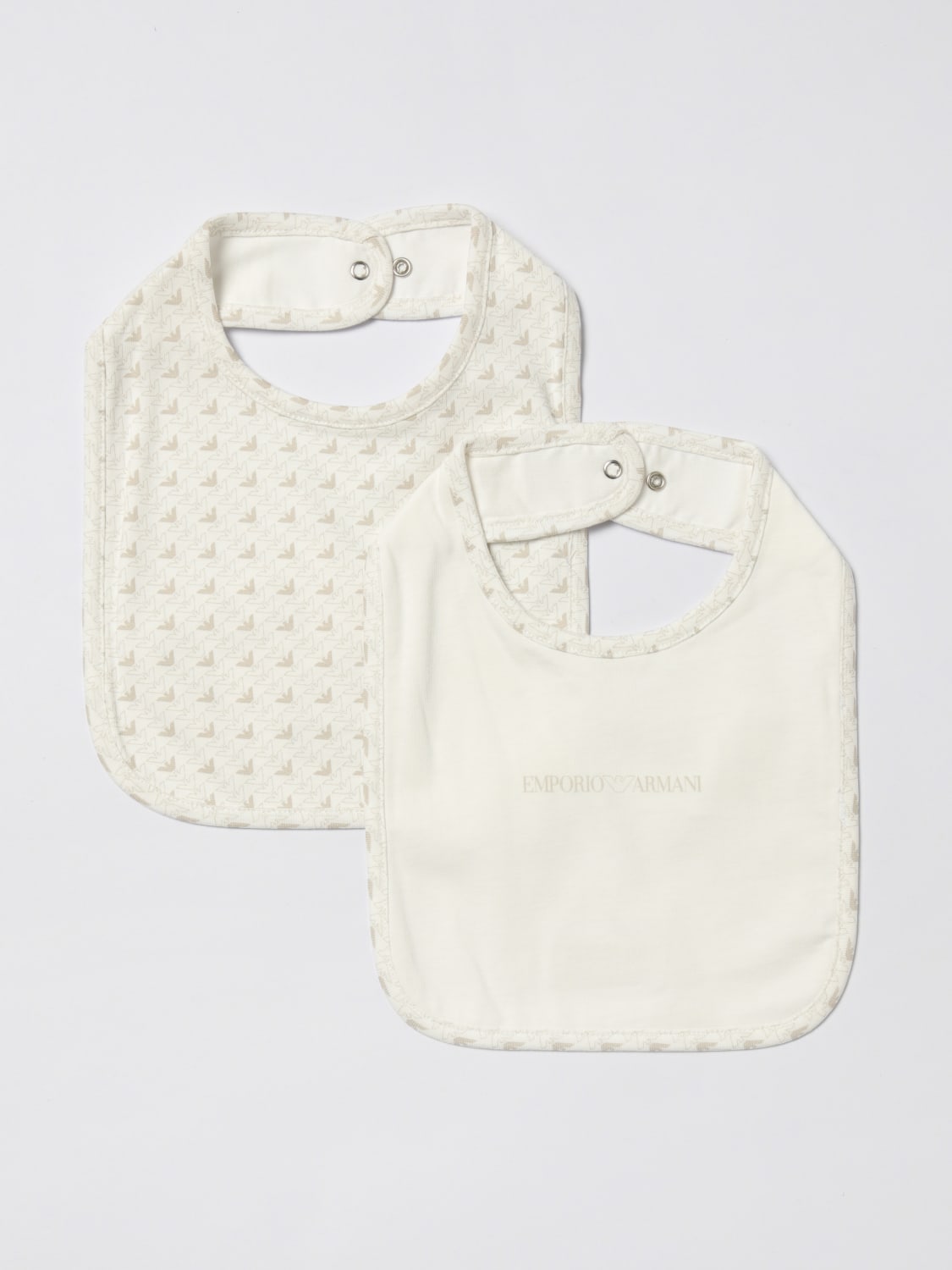 EMPORIO ARMANI BIB: Bib kids Emporio Armani, Beige - Img 1