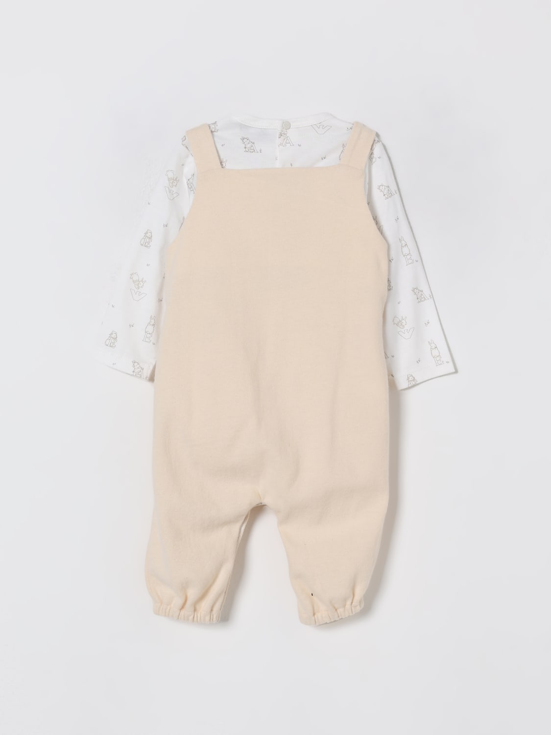 EMPORIO ARMANI JUMPSUIT: Romper kids Emporio Armani, Yellow Cream - Img 2