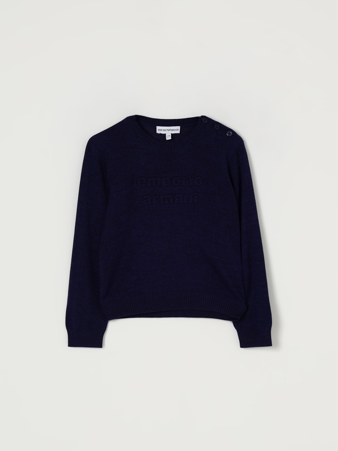 EMPORIO ARMANI SWEATER: Sweater kids Emporio Armani, Navy - Img 1