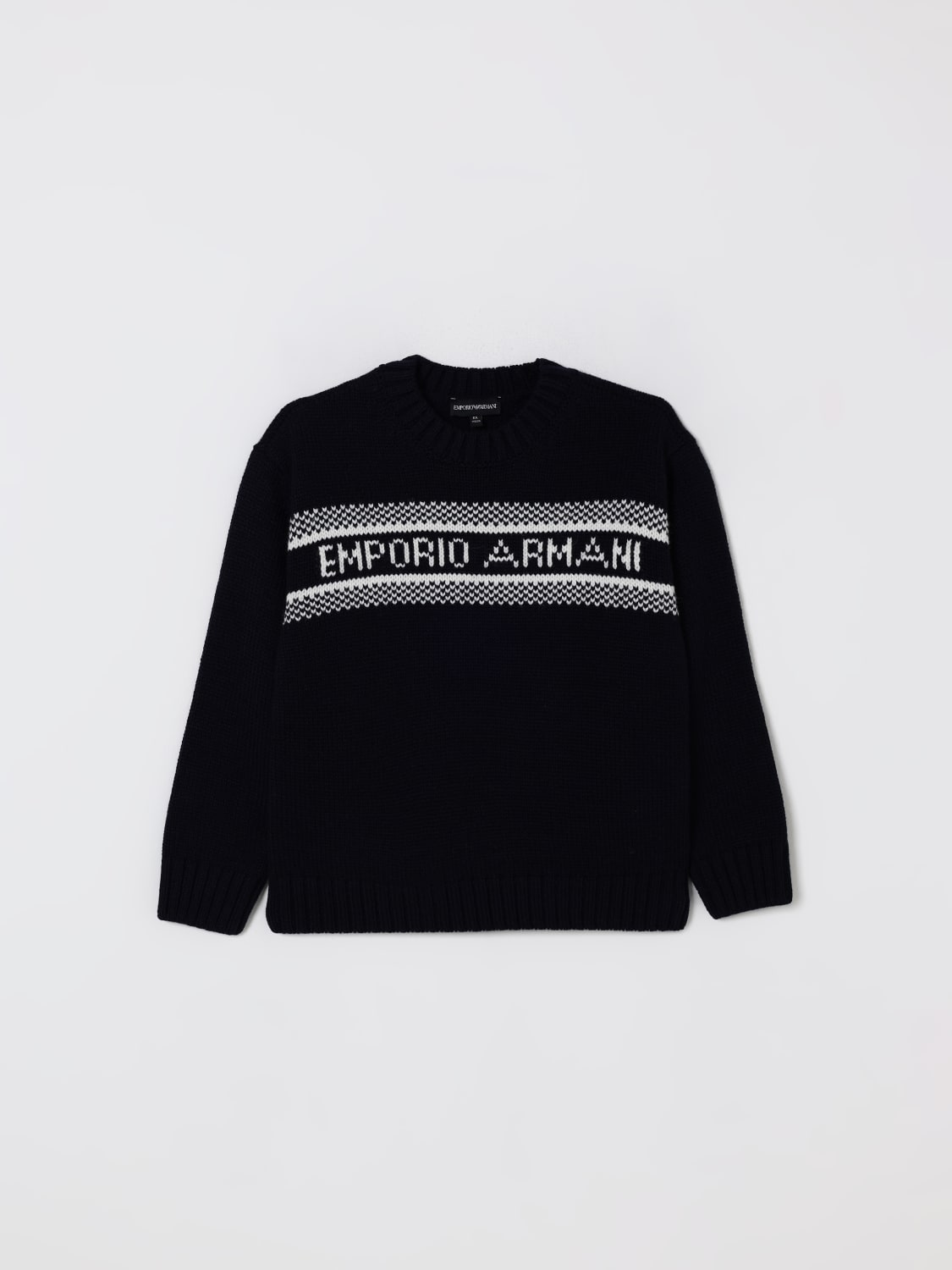 EMPORIO ARMANI SWEATER: Sweater kids Emporio Armani, Blue - Img 1