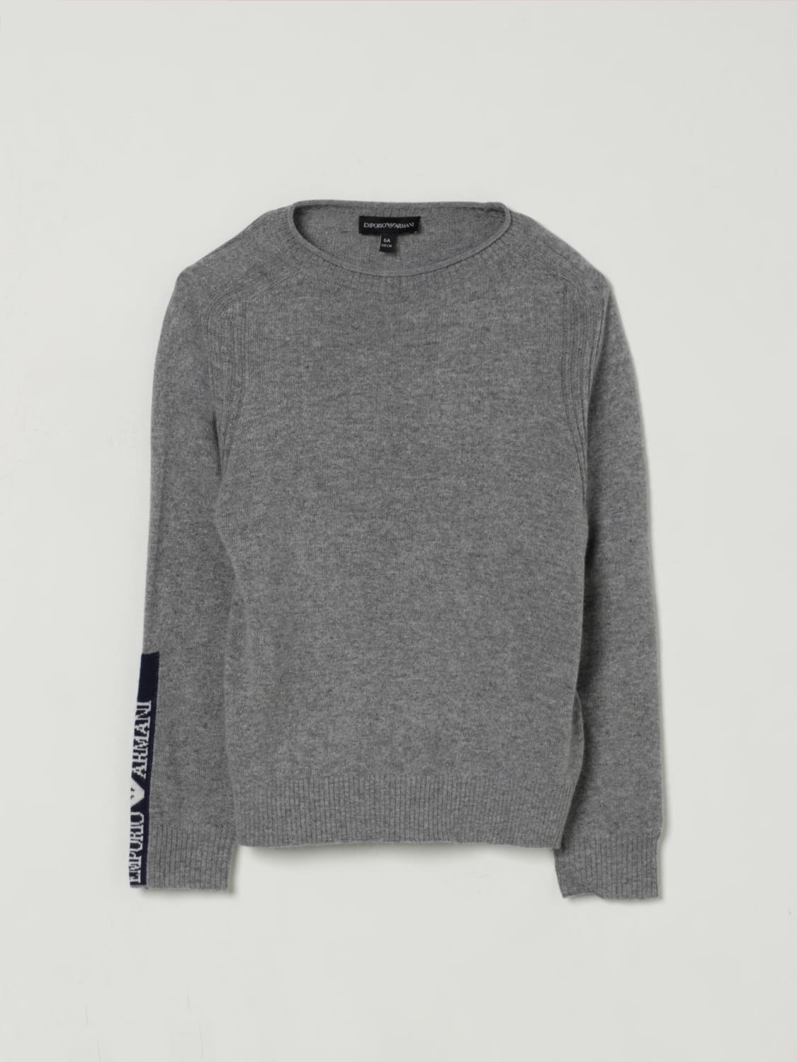 EMPORIO ARMANI SWEATER: Sweater kids Emporio Armani, Grey - Img 1
