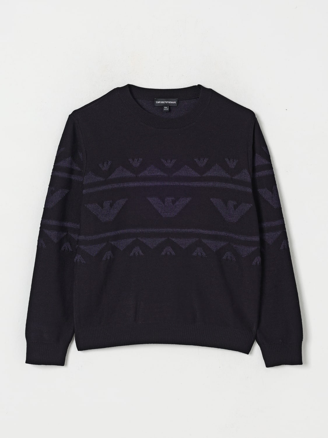 EMPORIO ARMANI SWEATER: Sweater kids Emporio Armani, Navy - Img 1