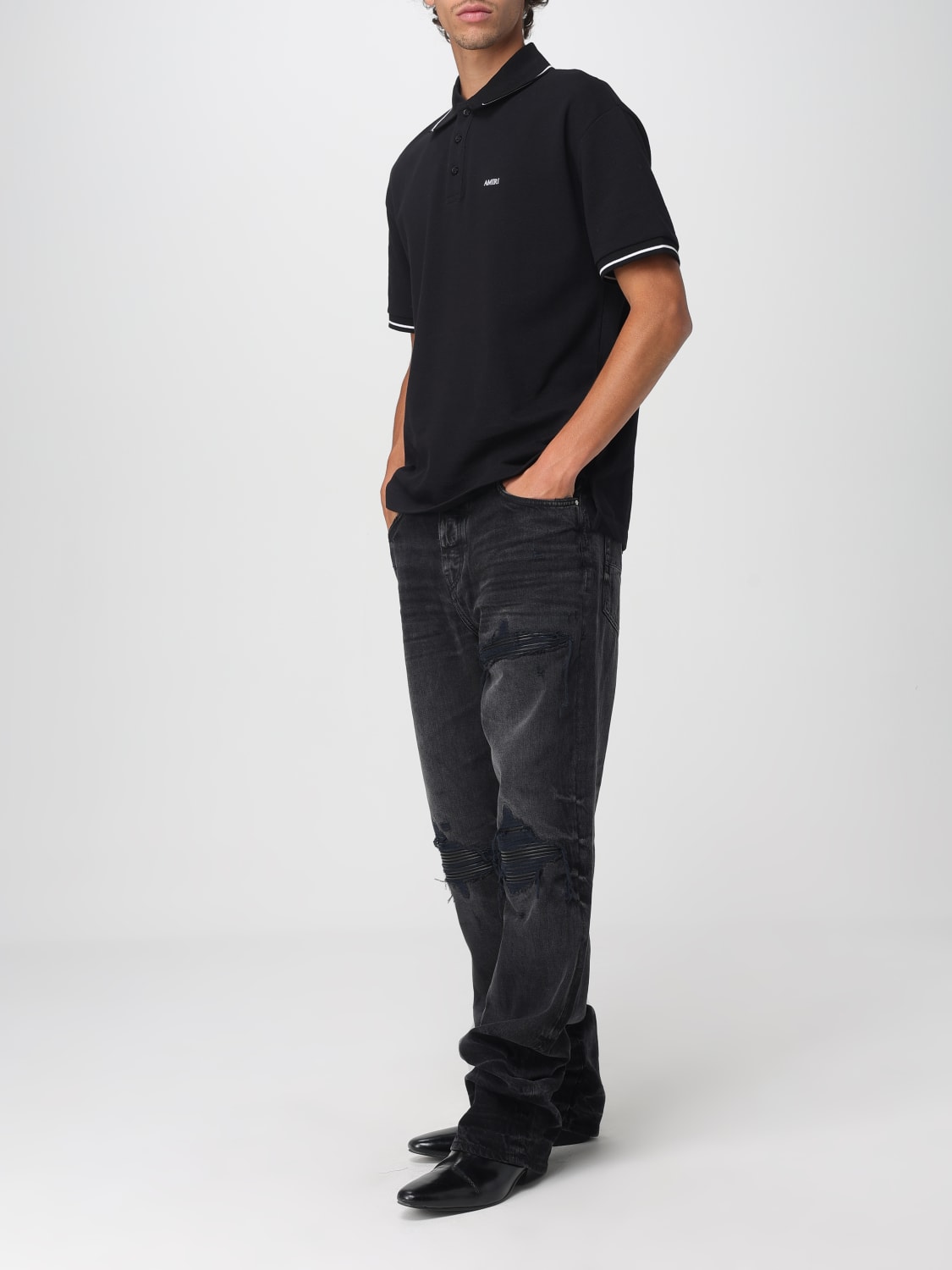 AMIRI 牛仔裤: 裤子 男士 Amiri, 黑色 - Img 2