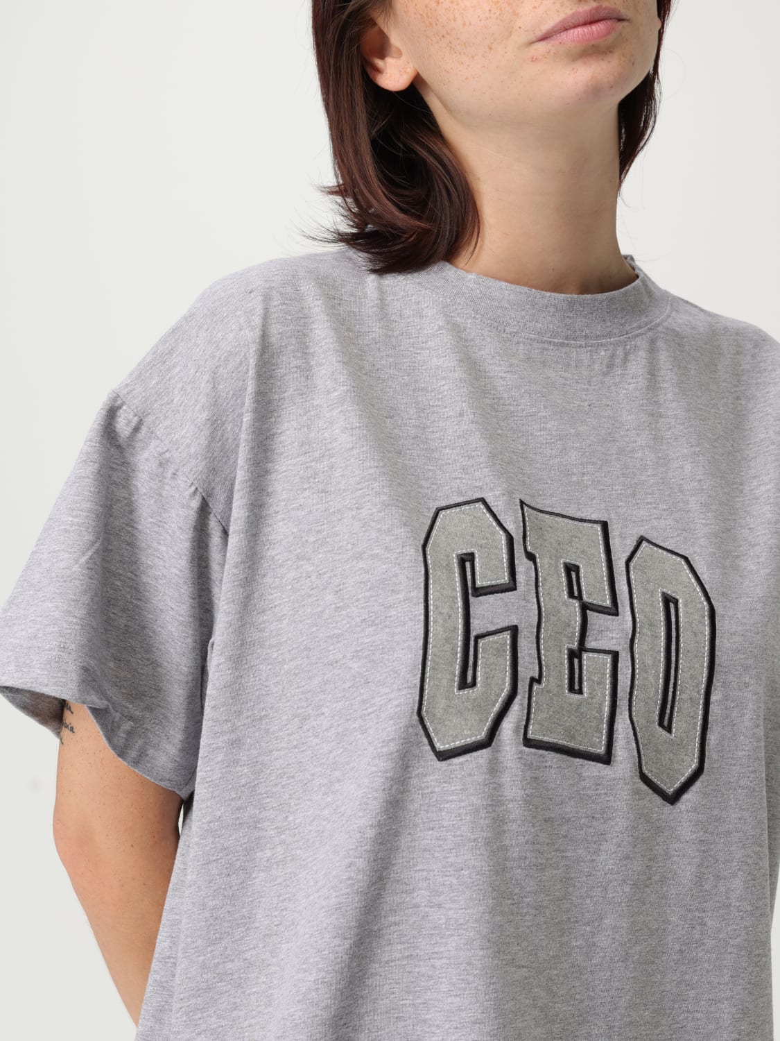 BALENCIAGA T-SHIRT: T-shirt woman Balenciaga, Grey - Img 5