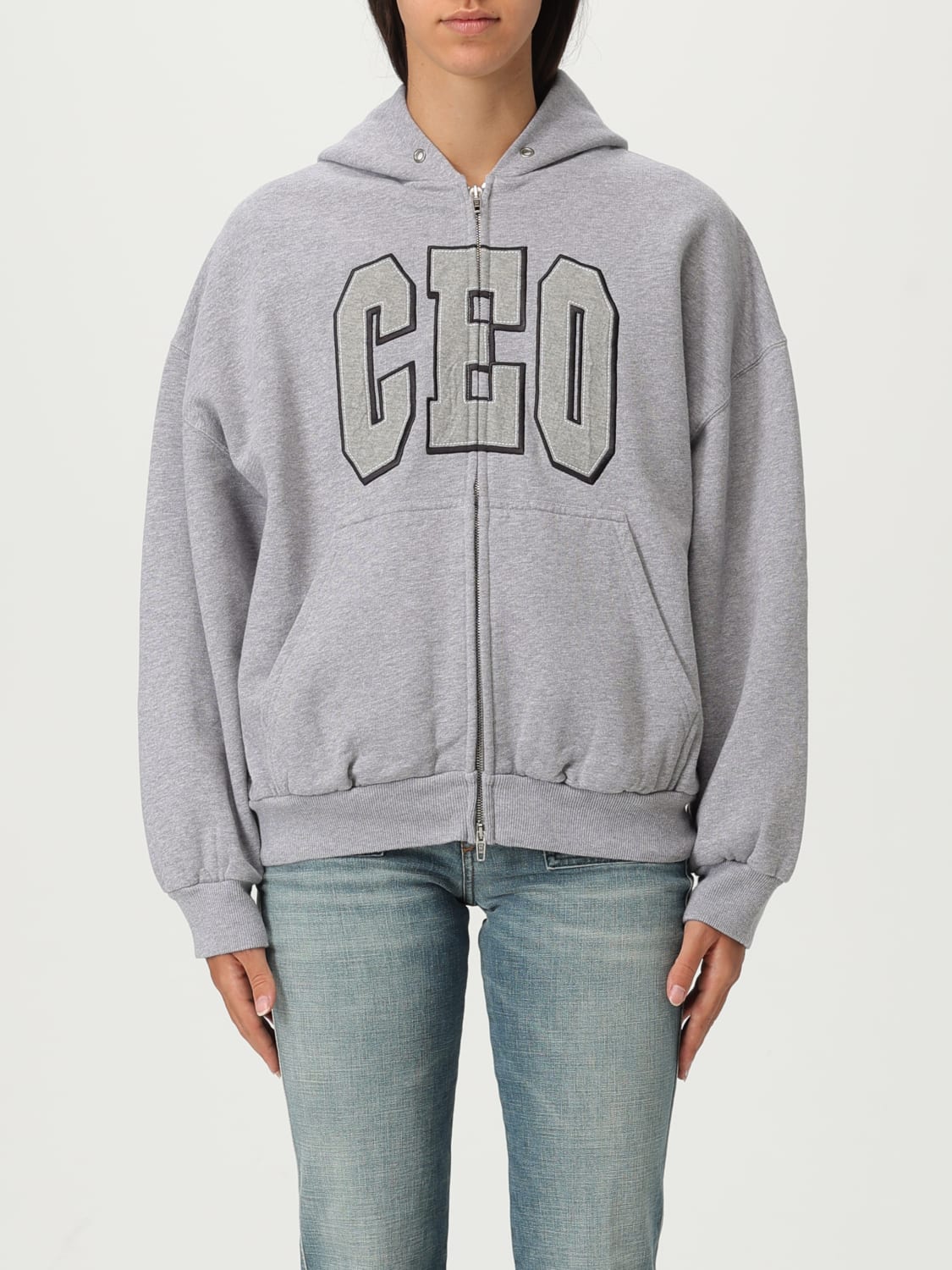 BALENCIAGA SWEATSHIRT: Sweatshirt woman Balenciaga, Grey - Img 1