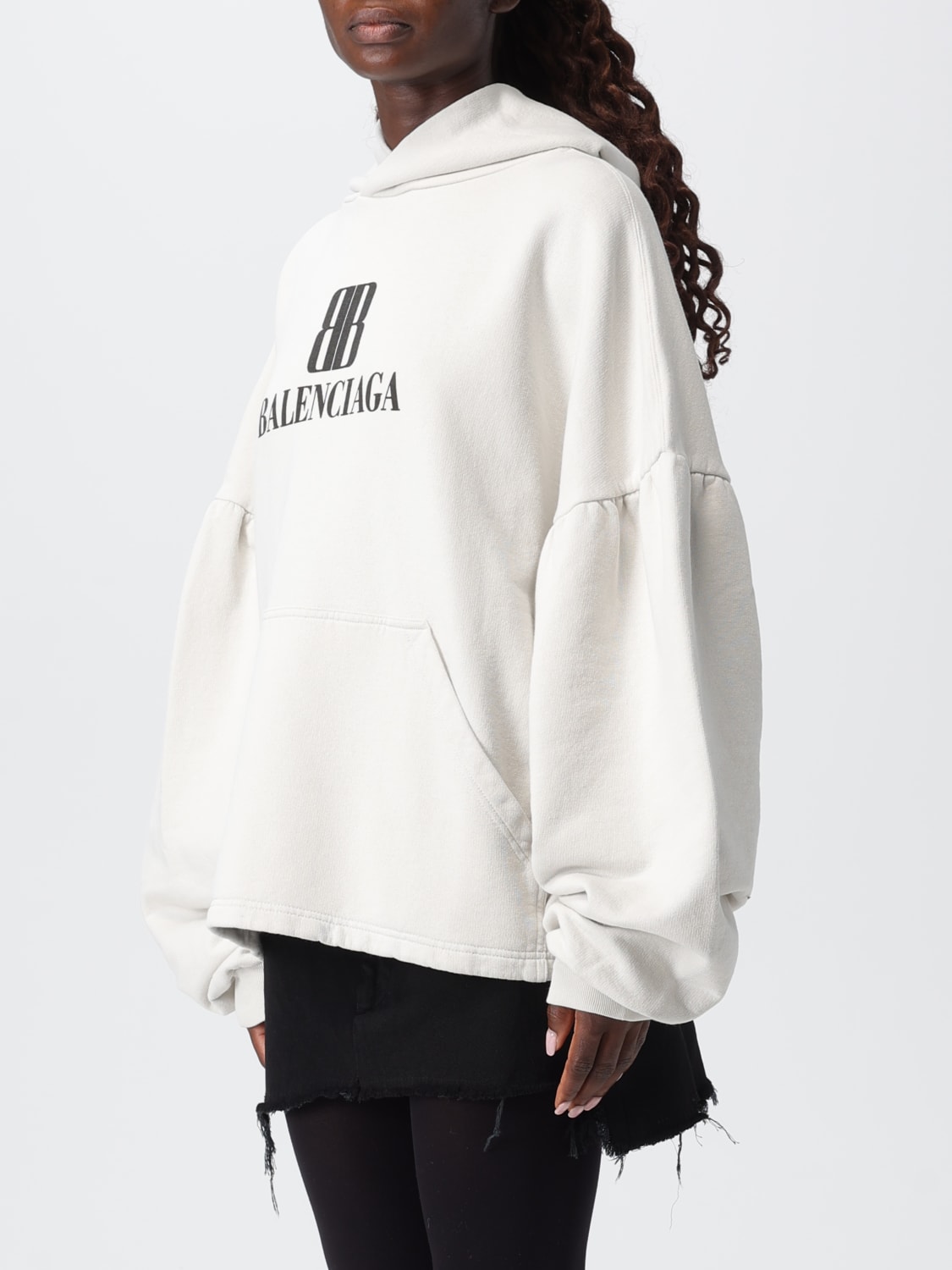 BALENCIAGA SWEATSHIRT: Sweatshirt woman Balenciaga, Yellow Cream - Img 4