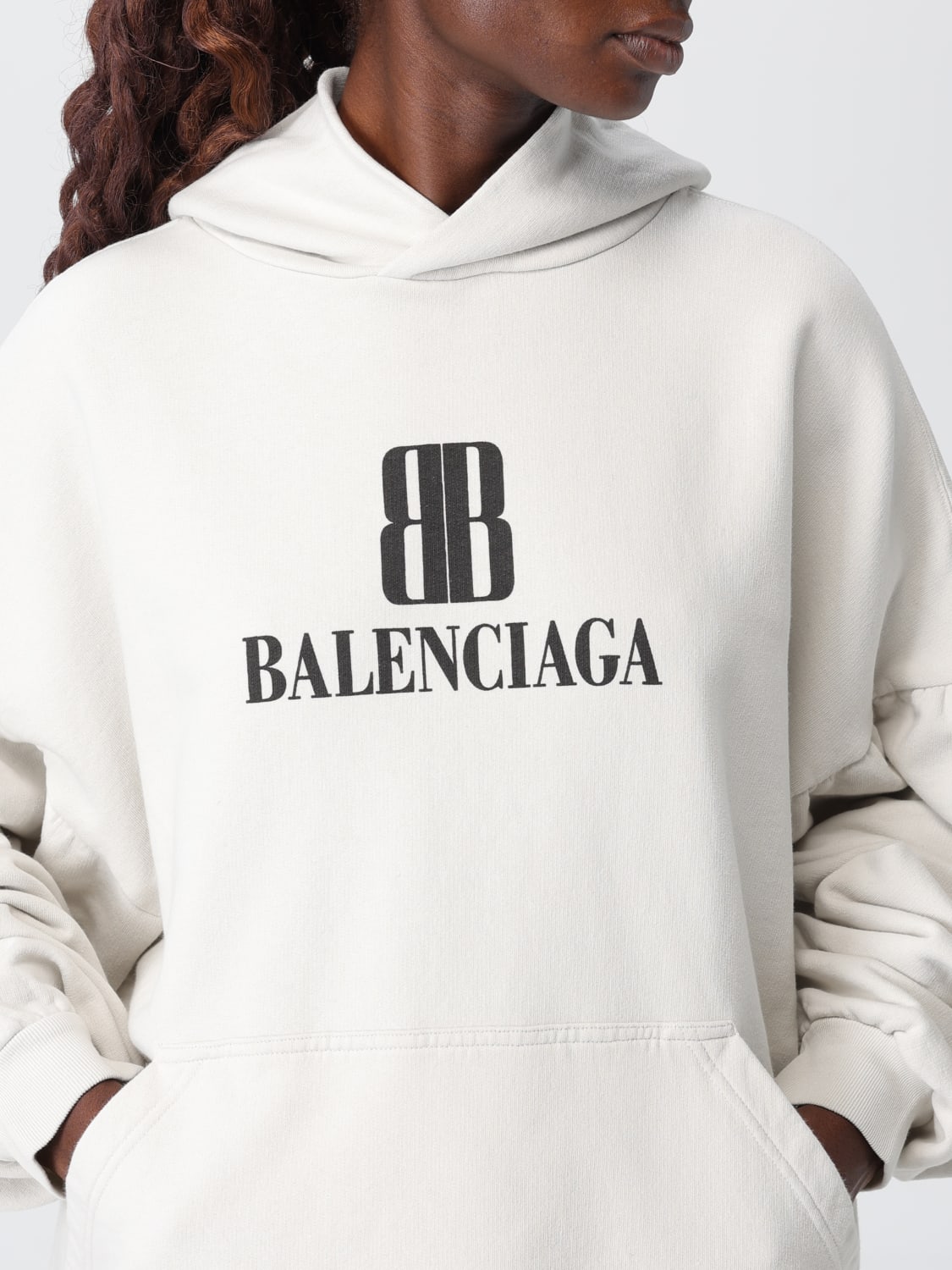 BALENCIAGA SWEATSHIRT: Sweatshirt woman Balenciaga, Yellow Cream - Img 5