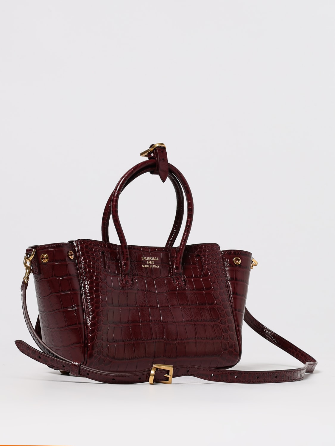 BALENCIAGA MINI BAG: Shoulder bag woman Balenciaga, Burgundy - Img 3