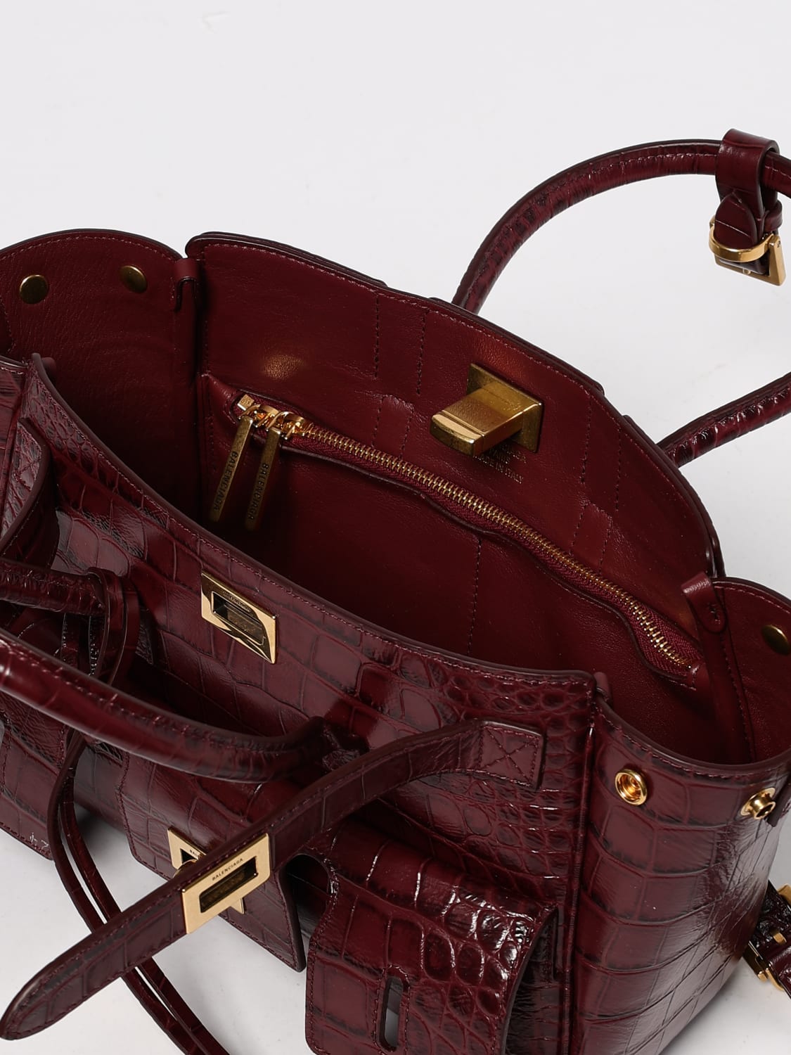 BALENCIAGA MINI BAG: Shoulder bag woman Balenciaga, Burgundy - Img 5