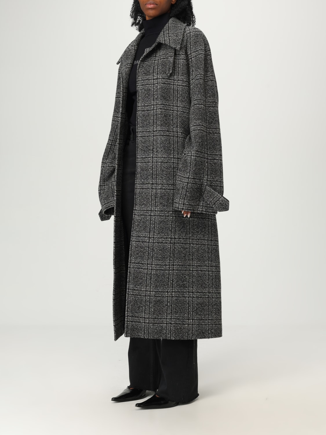 BALENCIAGA ABRIGO: Abrigo mujer Balenciaga, Negro - Img 4