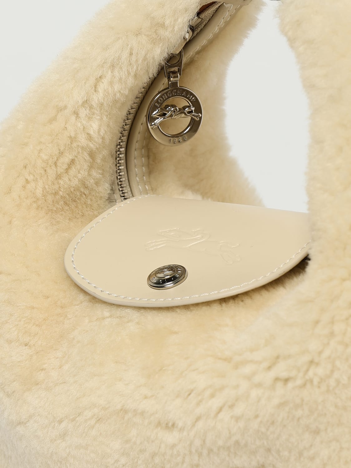 LONGCHAMP MINI BAG: Shoulder bag woman Longchamp, Natural - Img 3