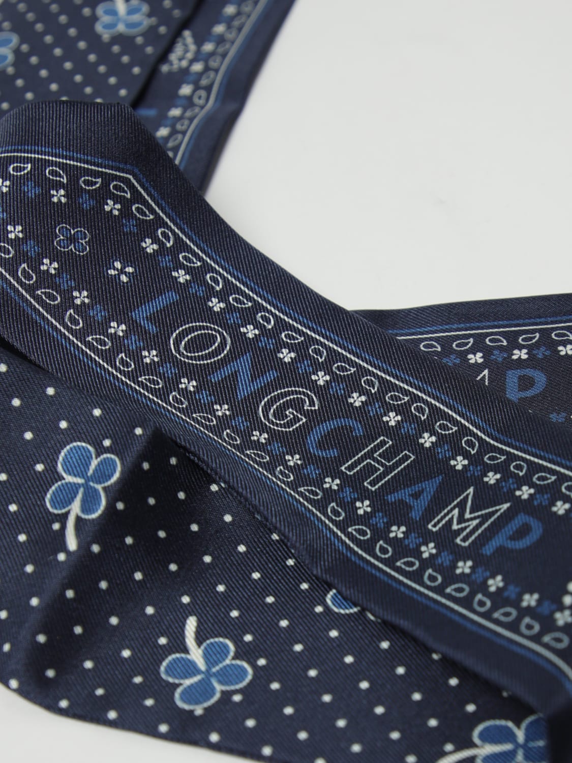LONGCHAMP FULAR: Fular mujer Longchamp, Azul Marino - Img 3