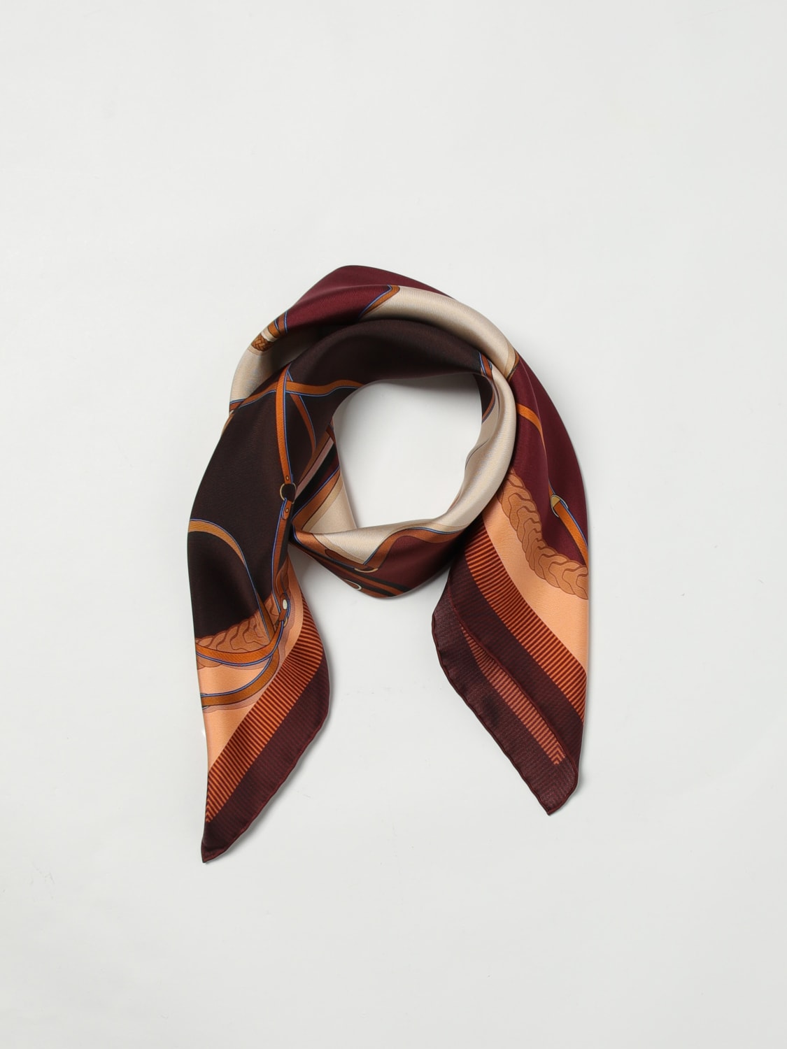 LONGCHAMP NECK SCARF: Neck scarf woman Longchamp, Burgundy - Img 2