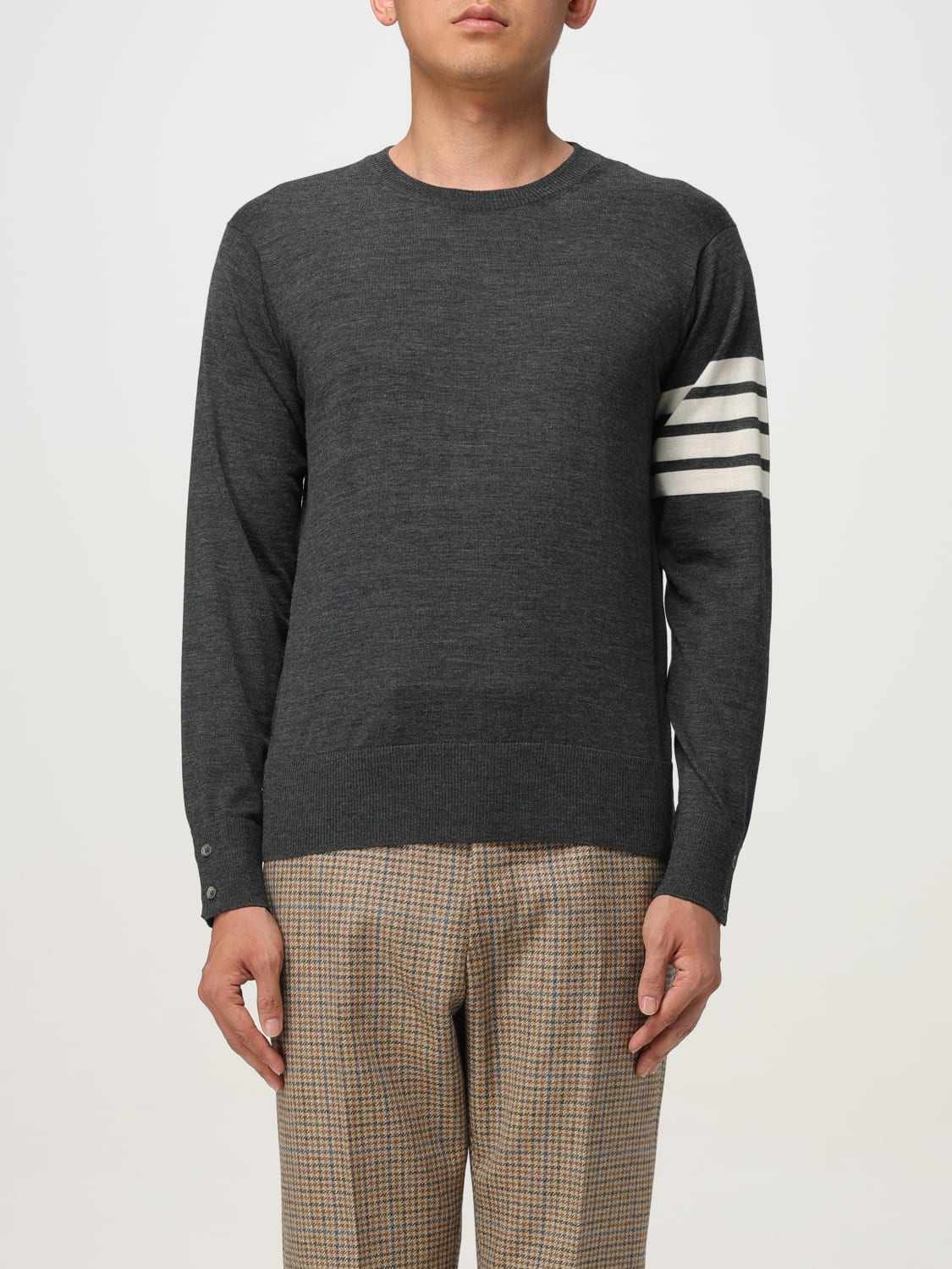 THOM BROWNE SWEATER: Sweater men Thom Browne, Charcoal - Img 1