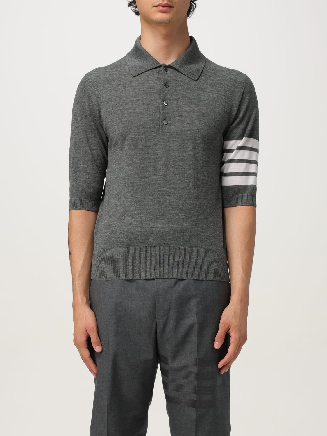THOM BROWNE SWEATER: Sweater men Thom Browne, Grey - Img 1