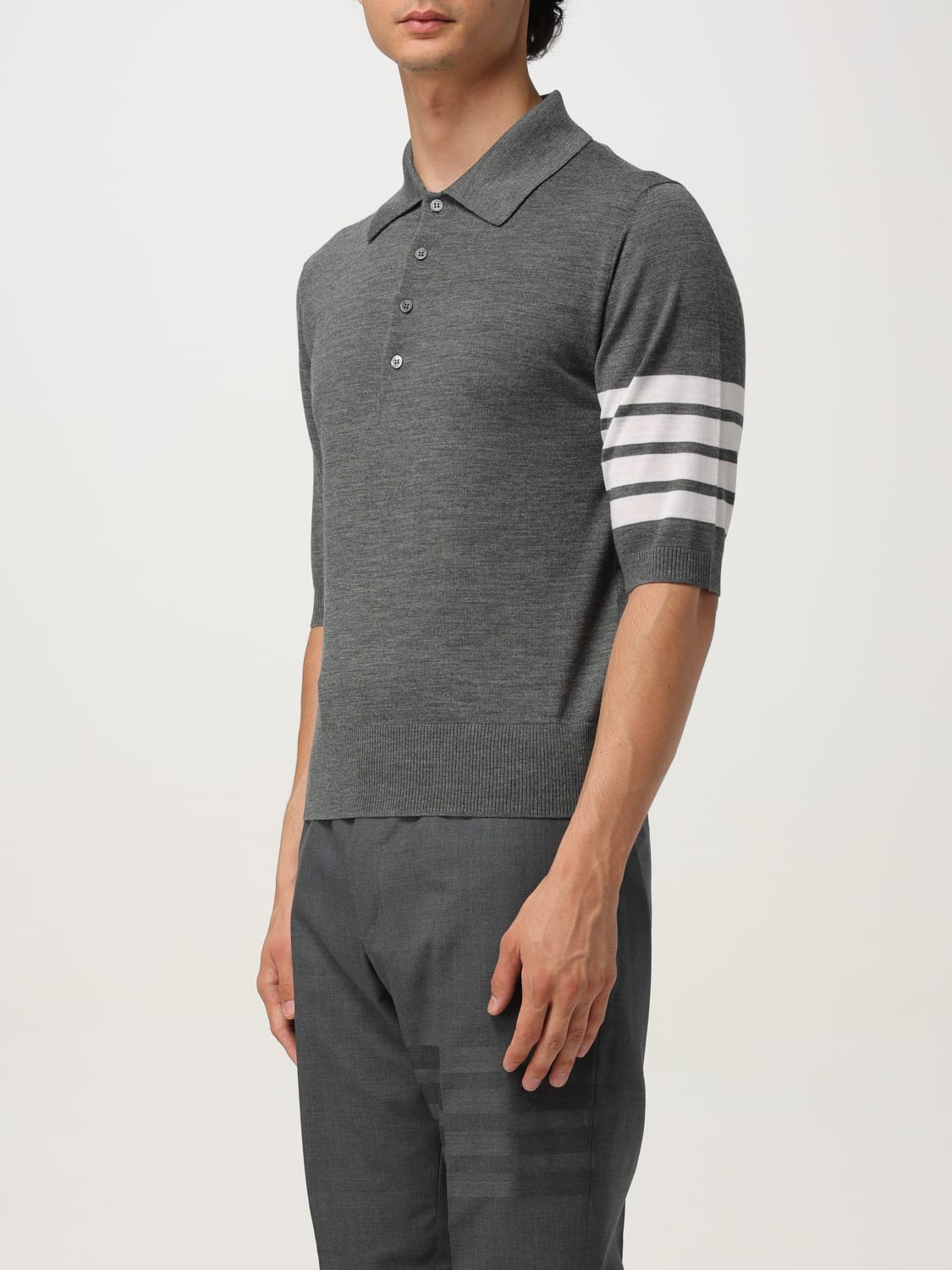 THOM BROWNE SWEATER: Sweater men Thom Browne, Grey - Img 4