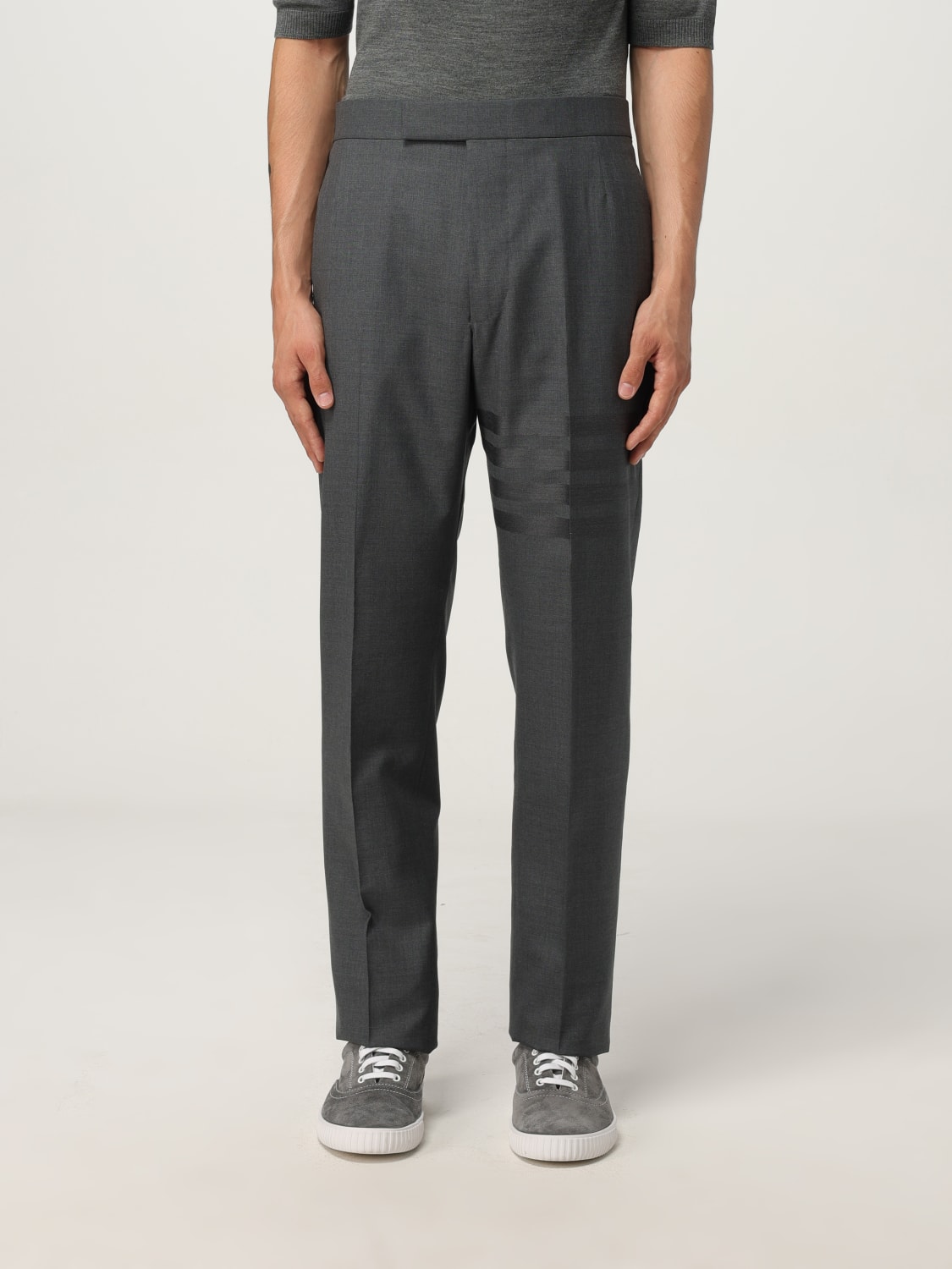 THOM BROWNE PANTS: Pants men Thom Browne, Charcoal - Img 1