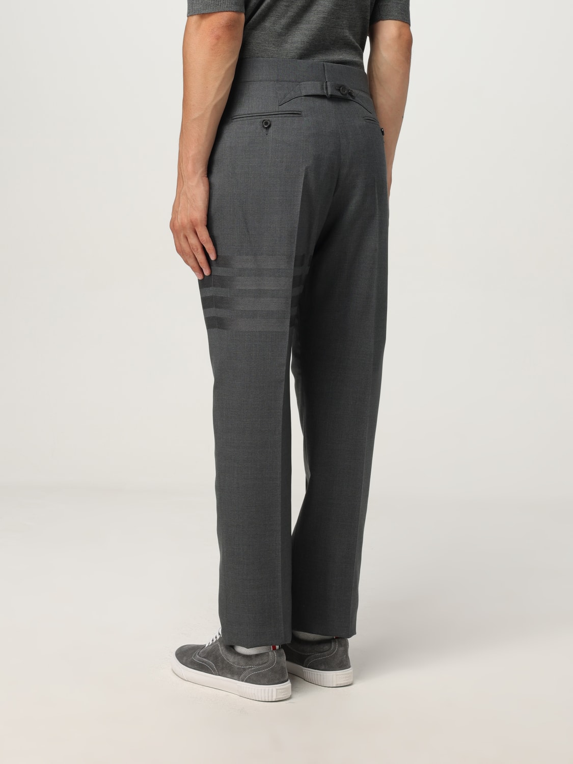 THOM BROWNE PANTS: Pants men Thom Browne, Charcoal - Img 3