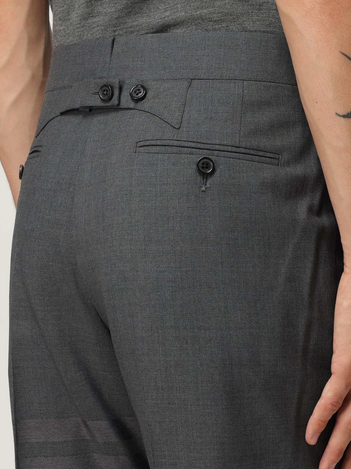 THOM BROWNE PANTS: Pants men Thom Browne, Charcoal - Img 5
