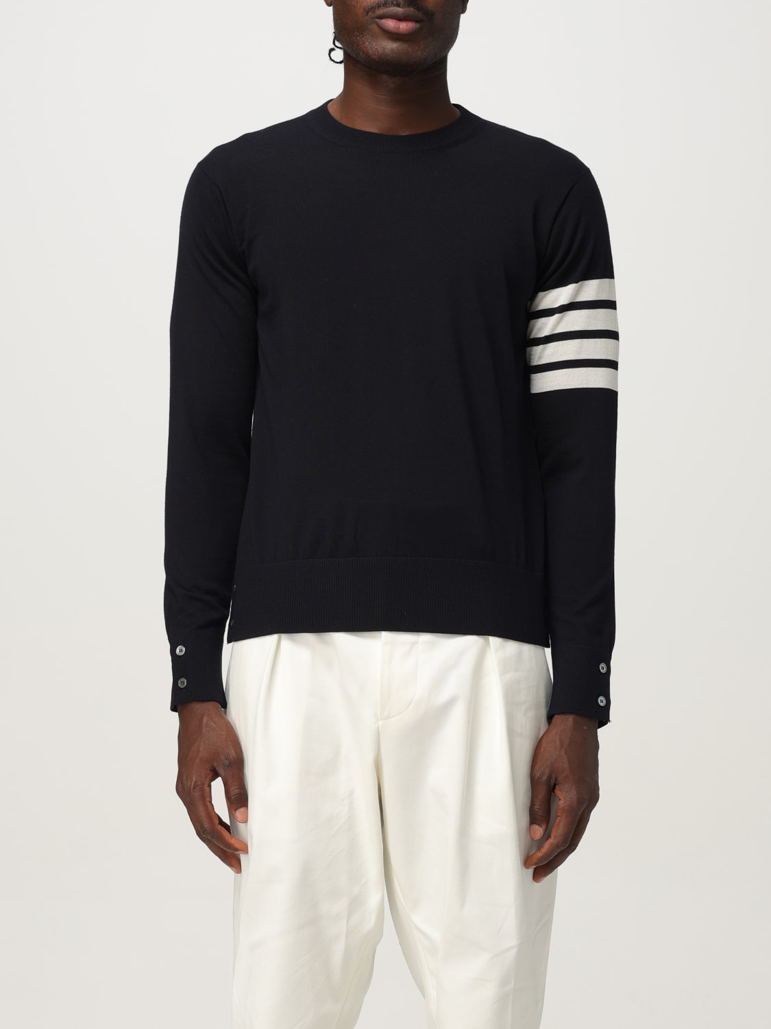 THOM BROWNE SWEATER: Sweater men Thom Browne, Navy - Img 1
