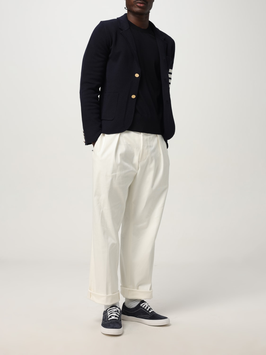 THOM BROWNE SWEATER: Sweater men Thom Browne, Navy - Img 2