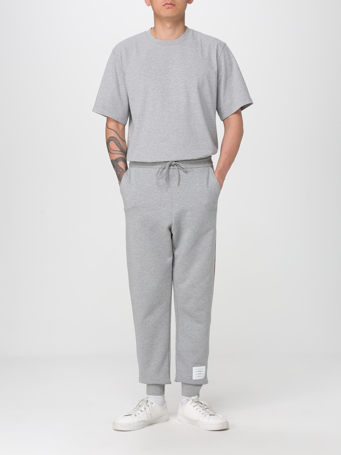 Tシャツ・カットソー THOM BROWNE Men T-shirt Grey MJS282AJ0199 055 トム・ブラウン THOM BROWNE Tシャツ カットソー ショート