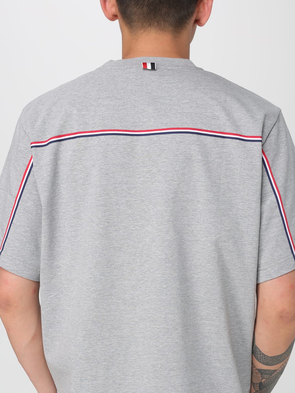 Tシャツ・カットソー Thom Browne Melange Grey Cotton T-Shirt Thom Browne Melange Grey Cotton T-Shirt for Men – LOZURI®