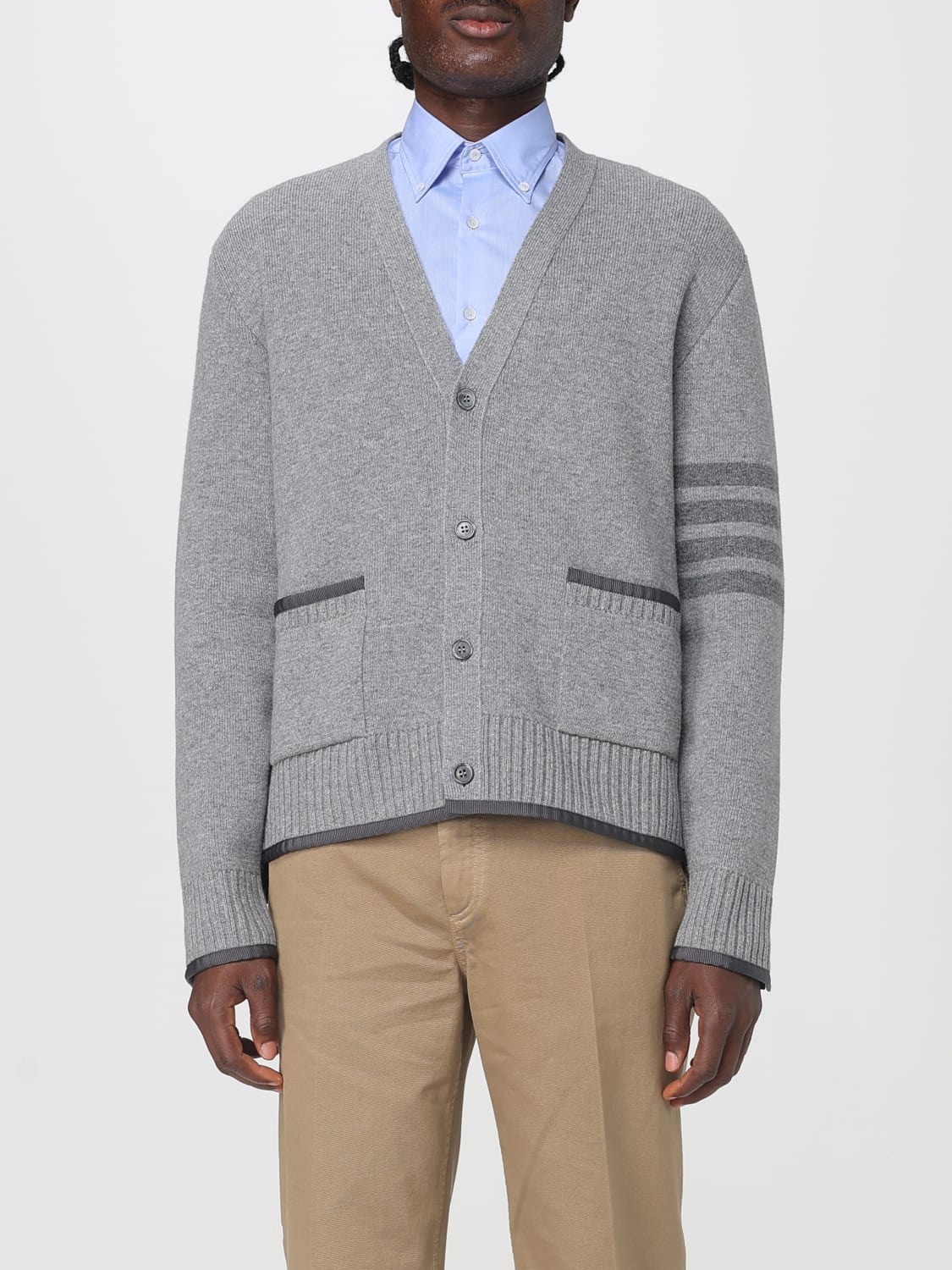 THOM BROWNE SWEATER: Sweater men Thom Browne, Grey - Img 1