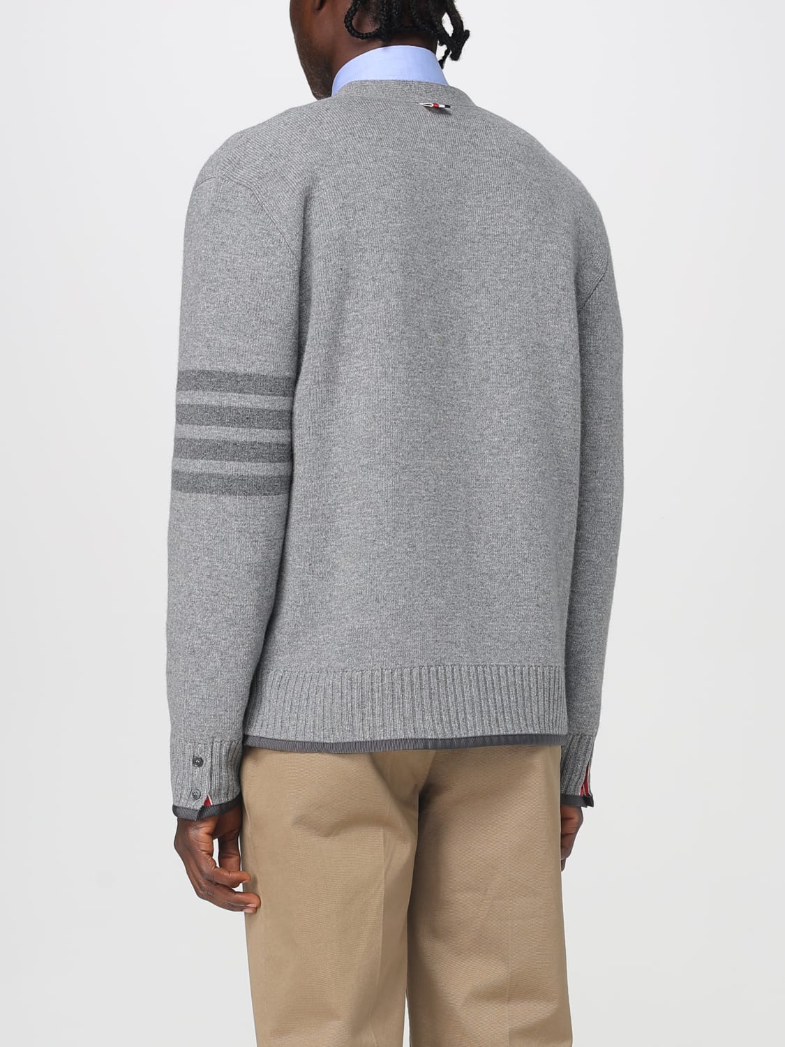 THOM BROWNE SWEATER: Sweater men Thom Browne, Grey - Img 3