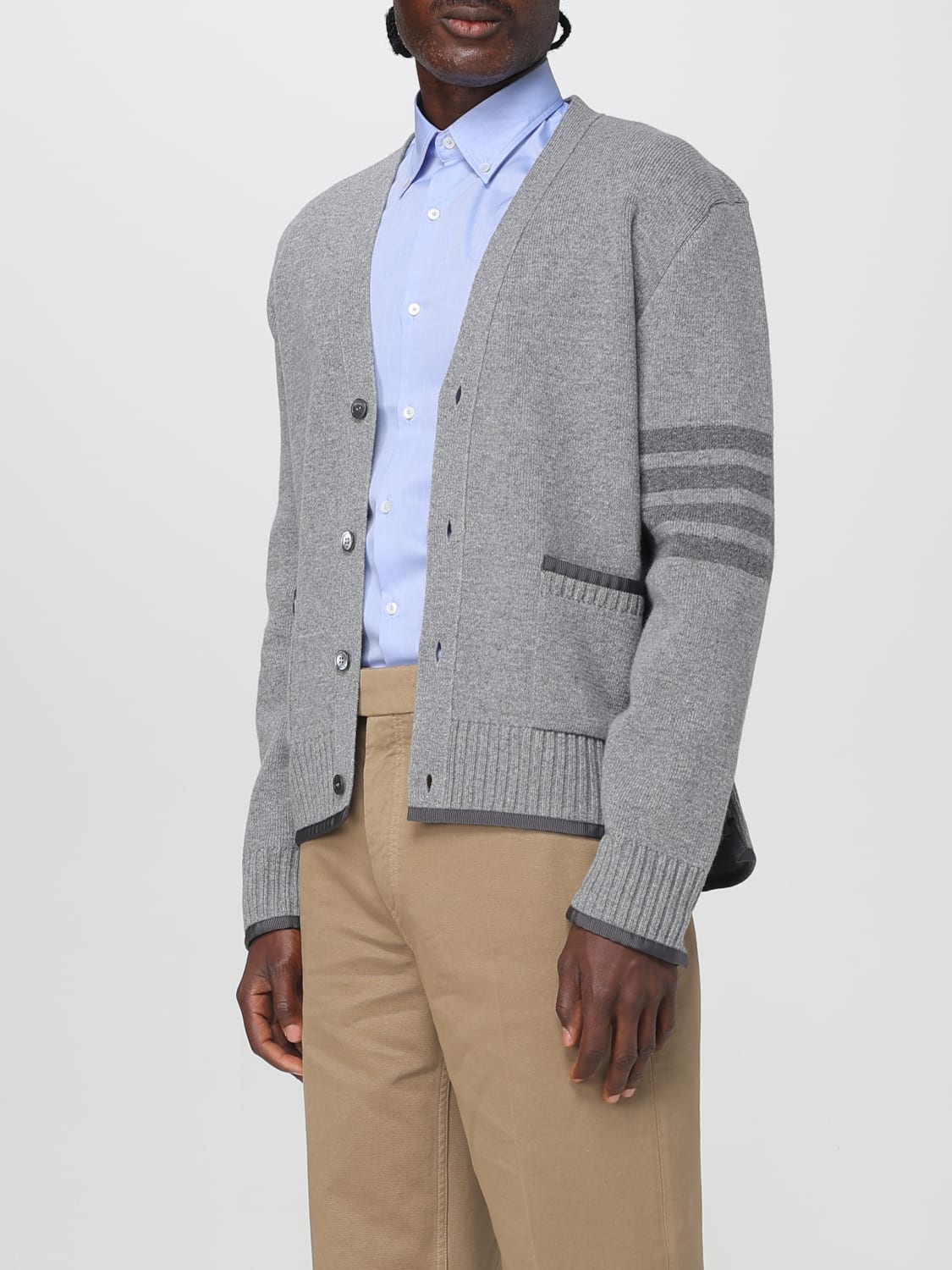 THOM BROWNE SWEATER: Sweater men Thom Browne, Grey - Img 4