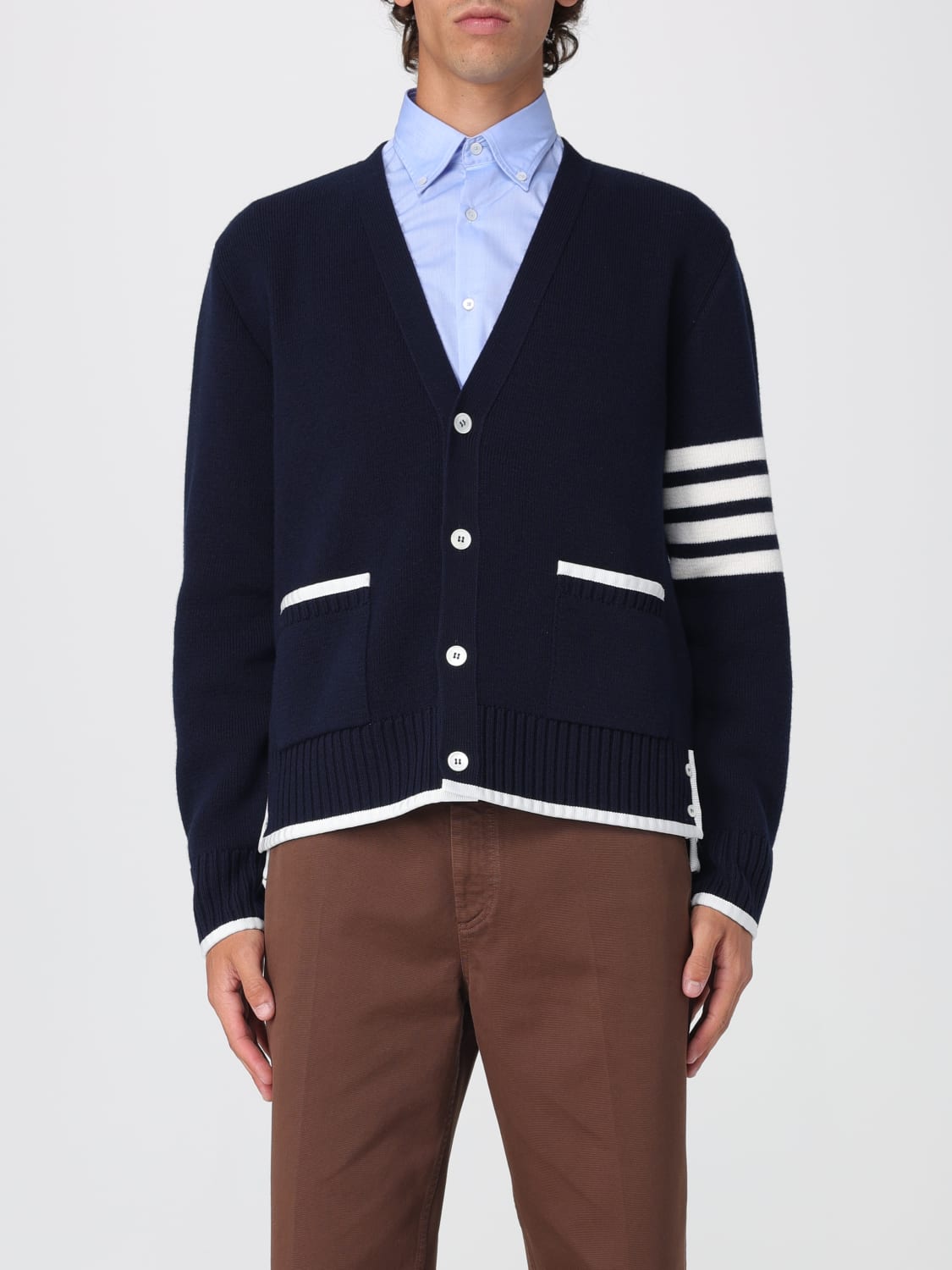THOM BROWNE SWEATER: Sweater men Thom Browne, Navy - Img 1