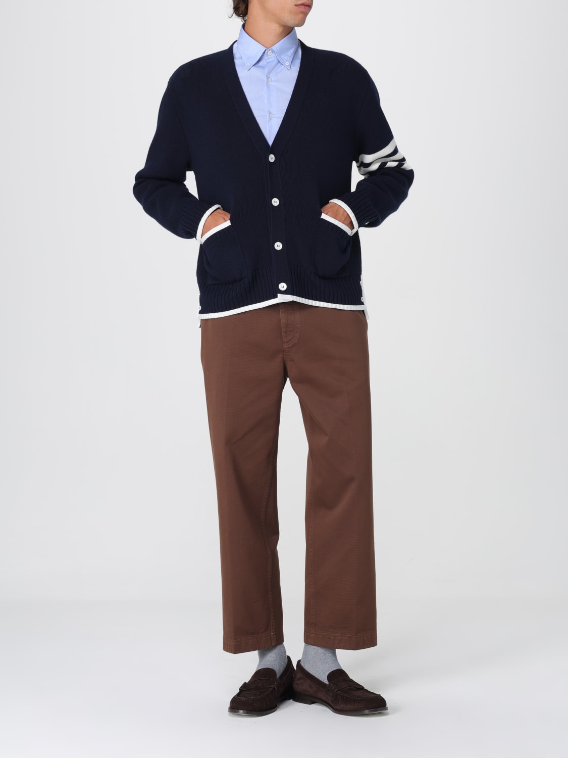 THOM BROWNE SWEATER: Sweater men Thom Browne, Navy - Img 2