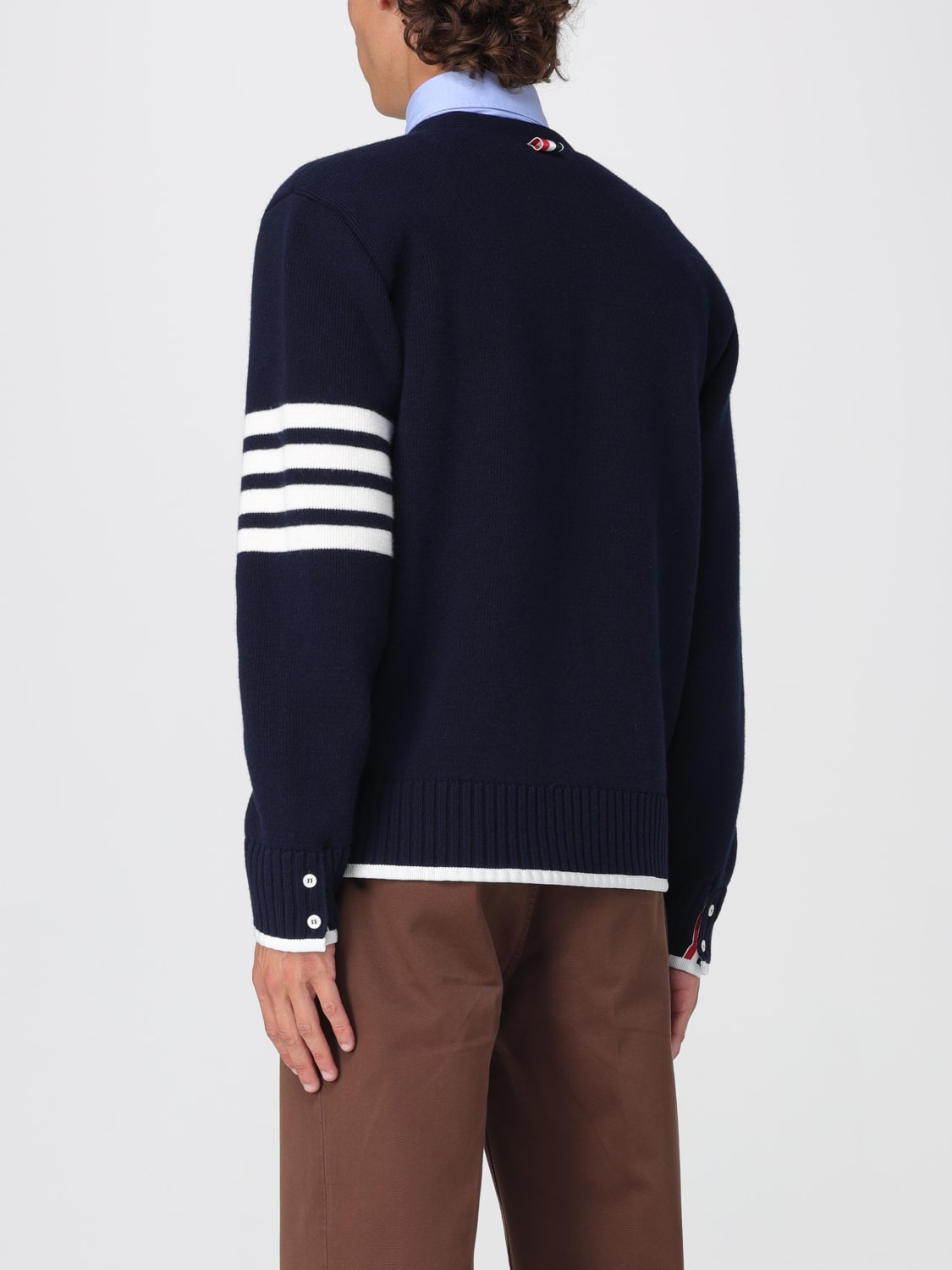 THOM BROWNE SWEATER: Sweater men Thom Browne, Navy - Img 3