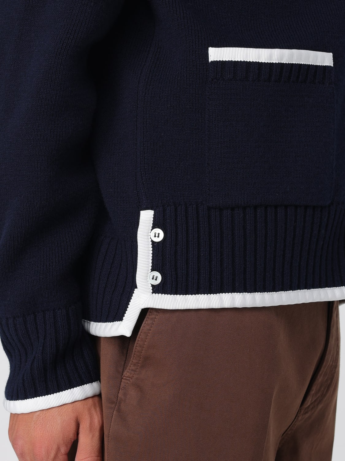 THOM BROWNE SWEATER: Sweater men Thom Browne, Navy - Img 5
