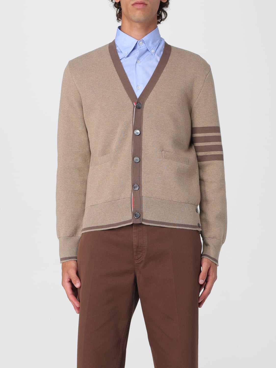 THOM BROWNE SWEATER: Sweater men Thom Browne, Beige - Img 1