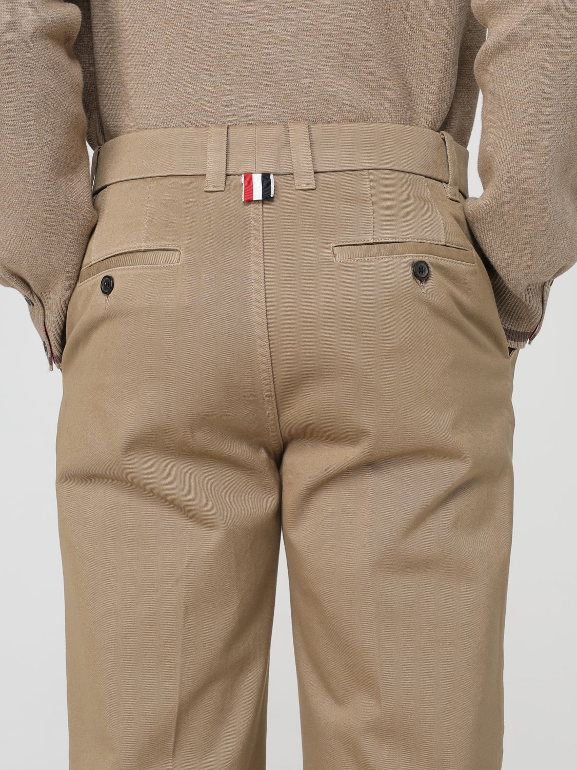 THOM BROWNE PANTS: Pants men Thom Browne, Beige - Img 5