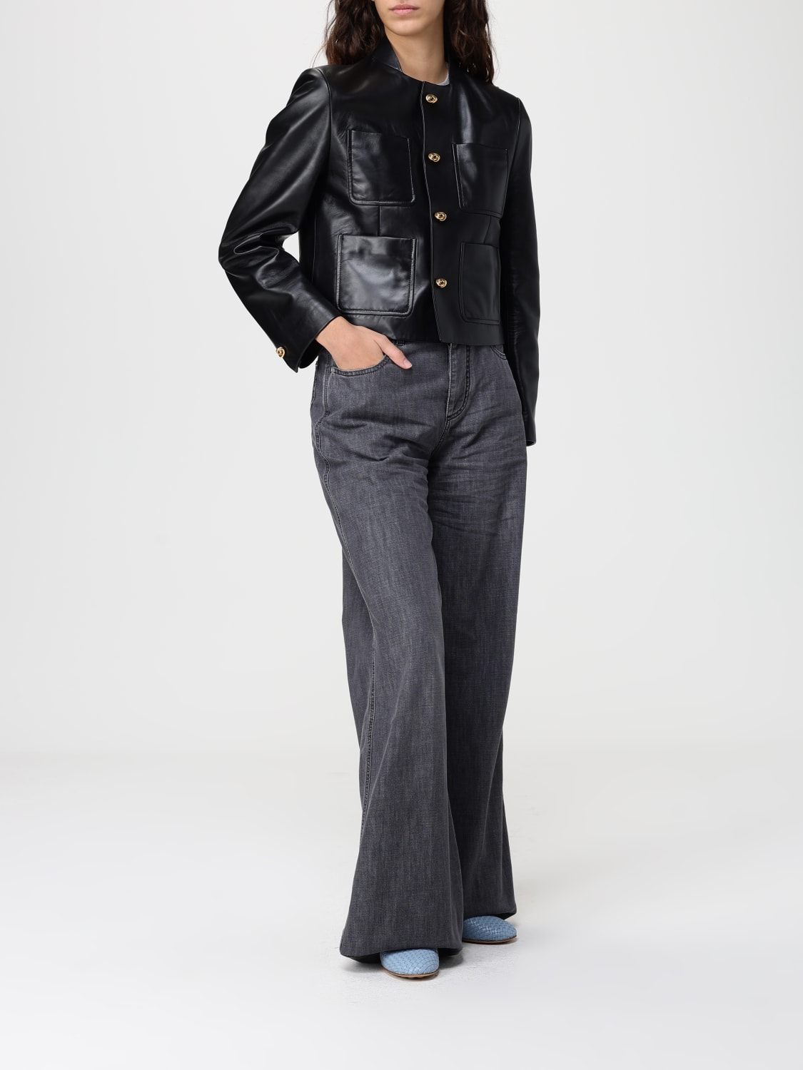 BOTTEGA VENETA JEANS: Jeans woman Bottega Veneta, Charcoal - Img 2