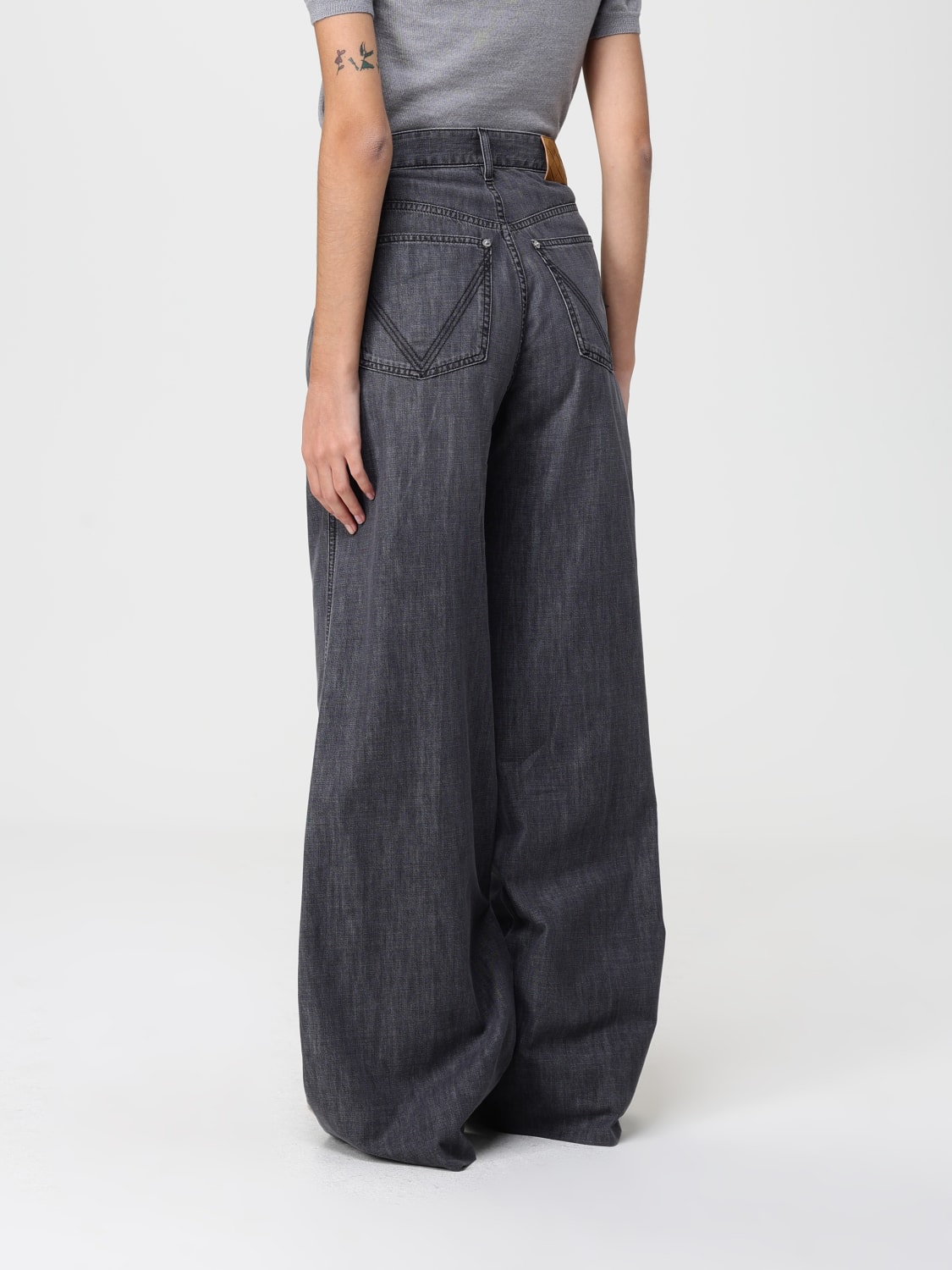 BOTTEGA VENETA JEANS: Jeans woman Bottega Veneta, Charcoal - Img 3