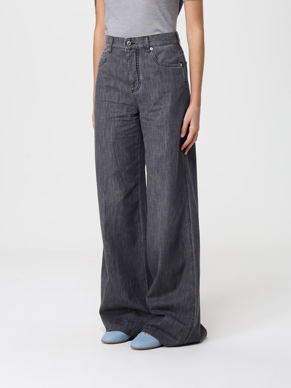 BOTTEGA VENETA JEANS: Jeans woman Bottega Veneta, Charcoal - Img 4