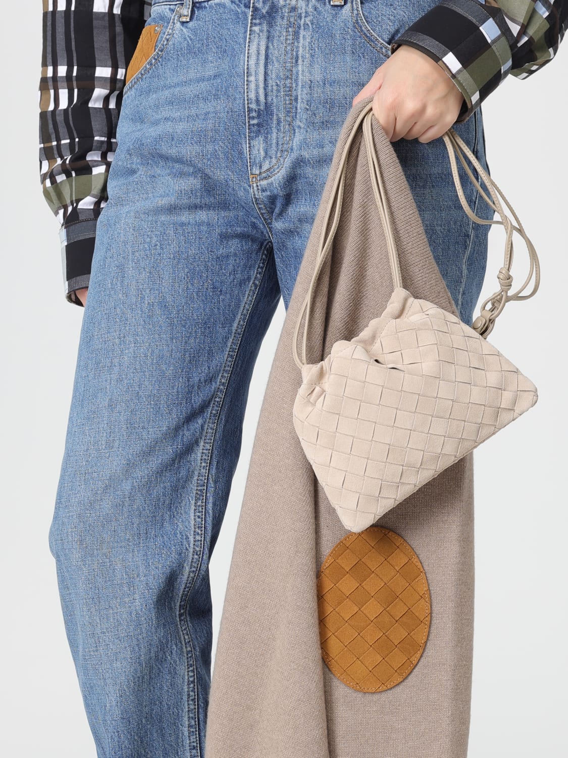 BOTTEGA VENETA MINI BAG: Shoulder bag woman Bottega Veneta, Ecru - Img 2