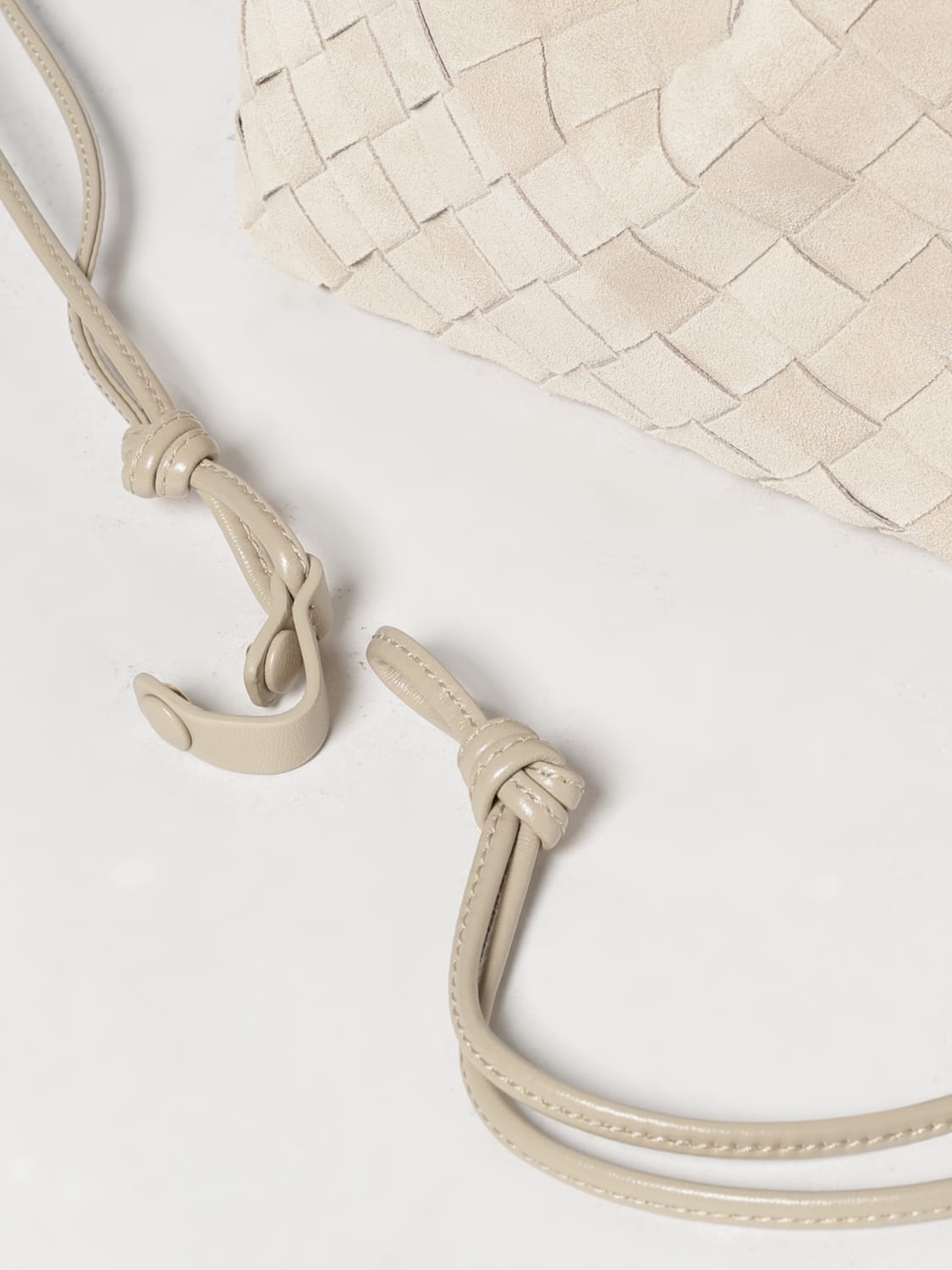 BOTTEGA VENETA MINI BAG: Shoulder bag woman Bottega Veneta, Ecru - Img 4