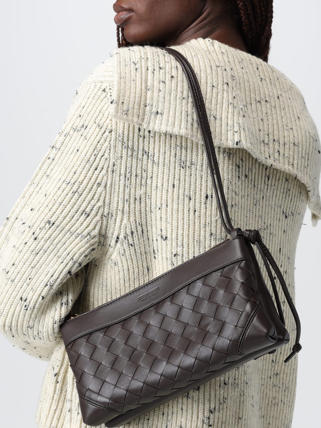 BOTTEGA VENETA BOLSO DE HOMBRO: Bolso de hombro mujer Bottega Veneta, Marrón Oscuro - Img 2