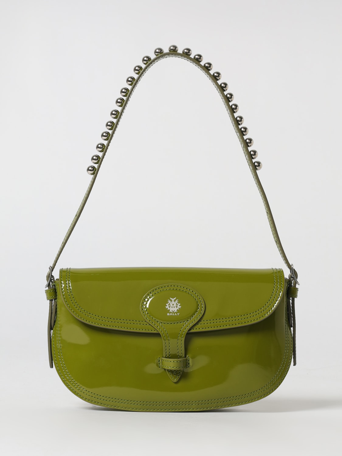BALLY SAC PORTÉ ÉPAULE: Sac porté épaule femme Bally, Vert - Img 1